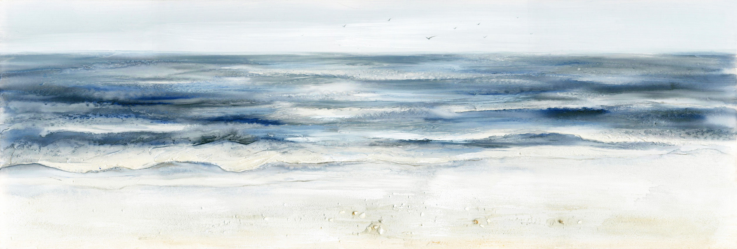 DY029 Wall décor art oil on canvas abstract nautical blue tones
